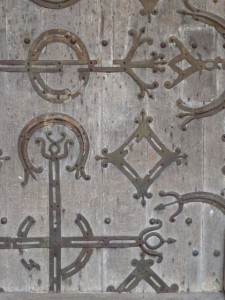 12th century door, detail, Angers cathedral