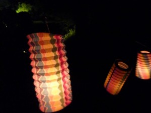 paper lanterns in Parc Oriental de Maulevrier