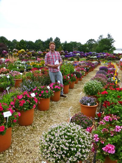 Visiting a plant trial ground.